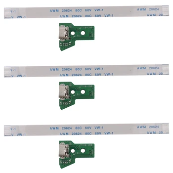 3X SONY PS4 Vezérlő USB Töltő Port Csatlakozó Tábla JDS-055 5. V5 12 Tűs Kábel