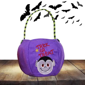 Halloween Pumpkin Táskák Csokit Vagy Csalunk Tote Bags Halloween Candy Vödör DIY Nem Szőtt Goody Kosár A Kisgyermekek Gyerekek, Lányok, Fiúk
