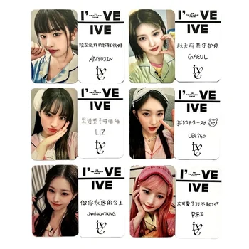 Kpop 6db/set Idol IVE Lomo Kártyák Photocards Fotó Kártya Képeslap A Rajongók Gyűjtemény Liz LEESEO Wonyoung