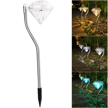 4/8DB Gyémánt LED Napelemes Kerti Lámpa Kültéri Vízálló Napenergia Tét Lámpa Kerti Táj Lámpa Utat, Terasz, Udvar, Dekoráció