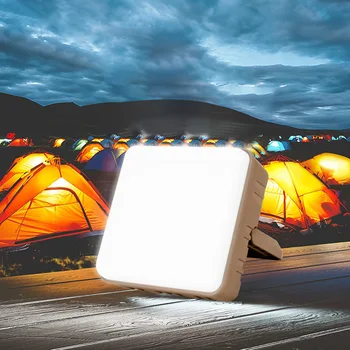 Kültéri LED Sátor Lámpa Erős Fényszóró USB Töltés Floodlight Vészhelyzeti áramforrás Hordozható Kemping Lámpás a Halászati