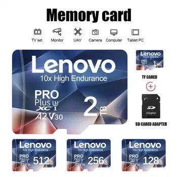 Lenovo 128GB, SD Memória Kártya A2 U3 Videó Kártya Nagy Sebességű 100mb/s V30 Flash-Micro Tf Sd Kártya Drone/Kamera Ingyenes Szállítás