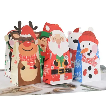 Karácsonyi Ajándék Táska Dekoráció Doboz Karácsonyi Csomagolás Csokis Süti Csomagolás Édesség Papírzacskó Tasakot Tartalmazó Dragees Kellékek