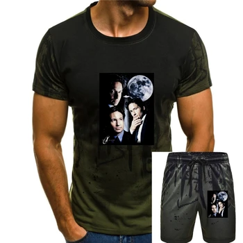 Az X-Akták 3 Mulder Hold Póló Férfi ruházat Engedéllyel rendelkező TV Idegen UFO Póló Retro Új Fekete