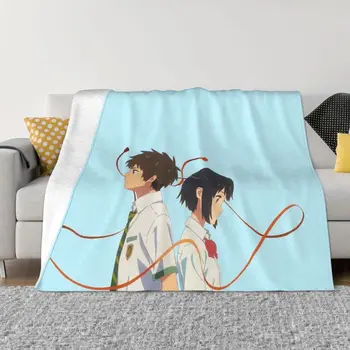 Lakberendezési plüss Kanapé takaró anime minta nyomtatás Ágytakaró az ágy anime puha, bolyhos takaró vastag takaró téli