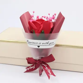 1db Tartós Illatú Virágok Szappan Finom Szerkezetű, Könnyen tisztítható Szappan Virágot Valentin-Nap Szappan Rózsa Virág