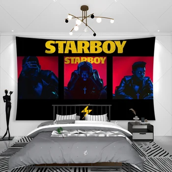 Starboys Gobelin Zászlók Zászló Hétvégén Legnépszerűbb Elektronikus Zenei Klub, Vagy A Szoba Éjjeli Dekoráció