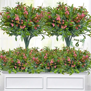 Mini Rózsa, fehér Leander bracketplant Csokor Mesterséges Virágok, Esküvői Haza Szoba Dekoráció DIY Hamis virágkötészeti Ömlesztett