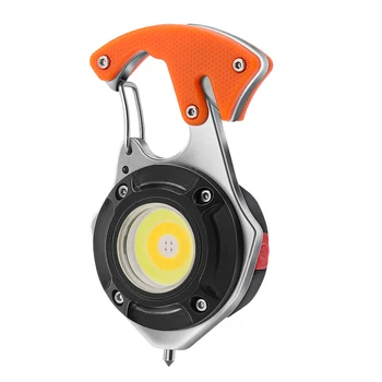 Többfunkciós Hordozható Mini LED-Zseblámpa Kulcstartó Lámpa COB Elemlámpa Erős Mágnes Csavarhúzó Sürgősségi Sörnyitó Lámpa