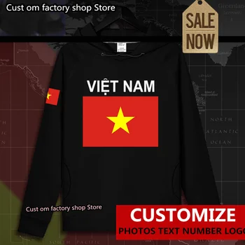 VietNam Vietnami Viet Nam VNM VN férfi kapucnis pullovers férfi kapucnis felső pulóver streetwear ruházat, hip-hop melegítőben nemzet fla