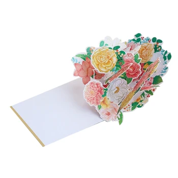 Kézzel Készített PopUp Virág Üdvözlő Kártyára Csokor Virág Kártya Szülinapi Meghívó Születésnapi, Esküvői Köszönöm Ajándék