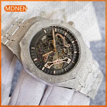 MDNEN Watch 904l Rozsdamentes Acél Automata Mechanikus karóra 42mm-A