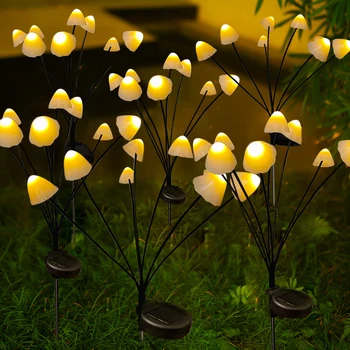 4-1db Szolár Gomba LED Lámpa Kültéri Kert Kerti Lámpa, IP67 Vízálló Táj Firefly Gomba Lámpák, Terasz, Udvar Dekoráció