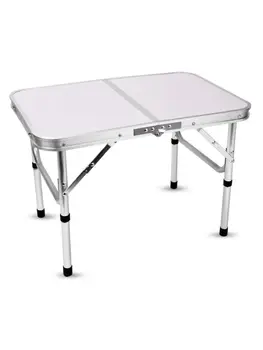 Könnyű Alumínium Összecsukható Kemping Asztal Kezelni Laptop Ágy, Asztal Hordozható Állítható Kültéri Asztalok BBQ Egyszerű