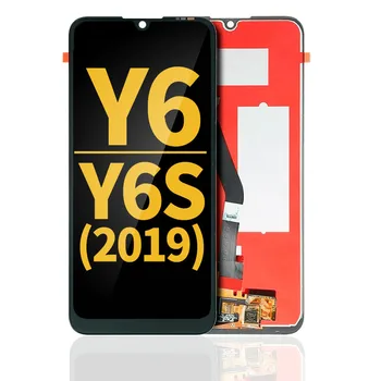 LCD kijelző Keret Nélkül Csere Huawei Y6 / Y6s (2019) (Felújított) (Fekete)