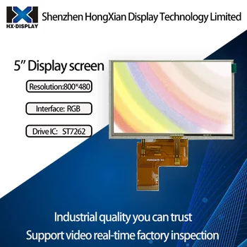 5 Hüvelykes LCD-Kijelző Modul 800*480 HD IPS Teljes Nézet RGB Felület Rezisztív érintőképernyő Ingyenes Szállítás
