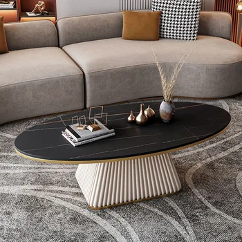 Esztétikai Fekete Oldalsó Asztal Ovális Design Alacsony Sarok Asztalkák Emeleti Luxus Articulos Para El Hogar Dekorációs Kiegészítők