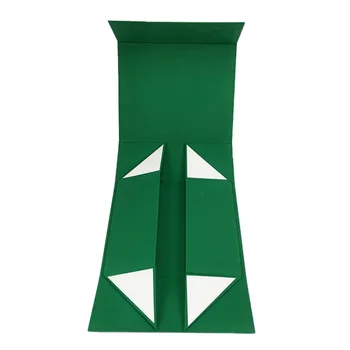 customizd design Zöld Egyéni Összecsukható Karton Könyv Alakú Kozmetikai Ajándék Csomag Papír Doboz