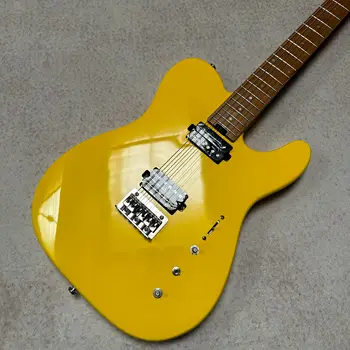 TL multifunkciós Elektromos gitár, átlátszó sárga design a szervezet, string húzza lemez hátoldalán, különleges pickup, szín op