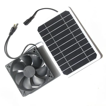 Solar Panel Ventilátor Beállítása 5V 6W, Mini Napelem DIY Tányér Készlet Szabadtéri Nyári Üvegházhatású Kutya Pet Haza, Szellőztető Berendezés