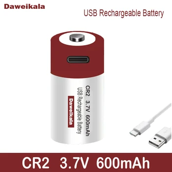 USB-Schnellladebatterie CR2 3,7 V 600mah Lithiumbatterie für GPS-Sicherheitssystemkameras, medizin