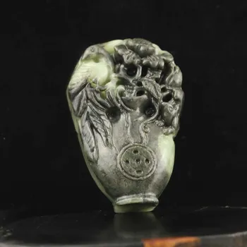 A régi Kína Természetes hetian Jade Kézzel Faragott szobor phoenix medál #19