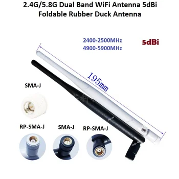 2.4 G 5G 5.8 G kétsávos Összecsukható Gumi Kacsa WiFi Antenna SMA Male Csatlakozó Vezeték nélküli Router Bluetooth WiFi ModuleZigbee