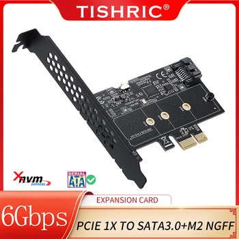 TISHRIC PCIE Sata Adapter Exansion Kártya PCIE 1X, Hogy a SATA 3.0 PCI-E Express bővítőkártya PCIE M2 NGFF Add hozzá A Lapot