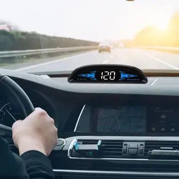 Autó Head Up Display Egyetemes HUD Digitális 2 Mód Chip Adaptív Fény Érzékelő, Nagy Felbontású GPS Gyorshajtás Riasztás Sebességmérő