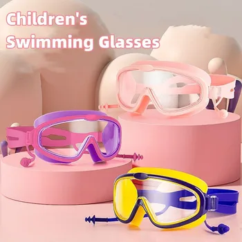Úszó Szemüveg Szilikon Úszni Szemüveg Nagy Keret, Füldugó Férfiak Nők Szakmai HD Anti-köd Szemüveg Úszás Tartozékok