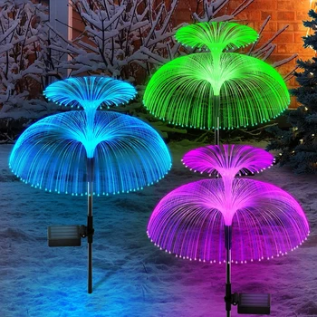 Napelemes LED Kerti Kerti Dekoráció Medúza Fény a Napenergia Vízálló Udvaron Sétány Terasz 7 Színek, Virág Lámpák