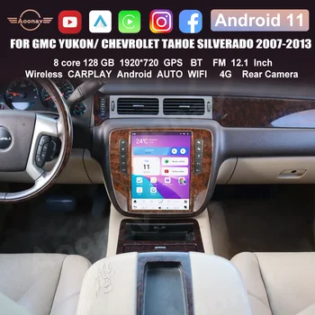 128GB Android 11 Autó Rádió GMC Yukon Chevrolet Tahoe Silverado 2007-2012-Es Sztereó Multimédia Lejátszó GPS Navigációs 4G Carplay