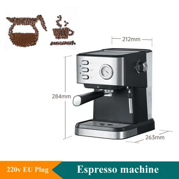 850W 20 Bar Kávéfőző olasz Eszpresszó Gép Elektromos Espresso kávéfőző Automata kávéfőző Por Nyomja meg a Gép