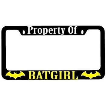 Szállás a Batgirl Automatikus Rendszám Keret Fedél Alumínium Fém Automata Autó Címke Fedő Keret, 6x12 Hüvelyk Rendszám Borító