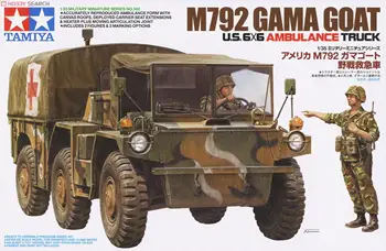 Tamiya 35342 1/35 Katonai Modell Kit MINKET 6x6 M792 Gamma Kecskét Mentő Kocsi