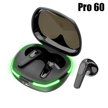 Pro 60 TWS Bluetooth Fejhallgató Touch Control Fülhallgató, Mikrofon, Vezeték nélküli Bluetooth Fejhallgató Vezeték nélküli Fülhallgató