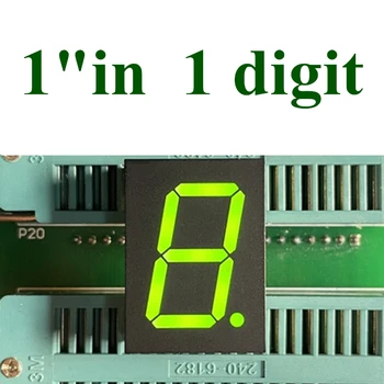 10DB Zöld 1 Bites Digitális Cső 1 hüvelyk 7 Szegmenses LED Kijelző 34*24*10.5 MM-es Nixie cső, Műanyag, Fém, Közös Anód