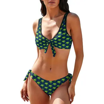 Zöld Tengeri Teknősök Bikini Fürdőruha Állat Bikini Szett Trendi Fürdőruha Női Strand Fürdőruha Biquini Születésnapi Ajándék