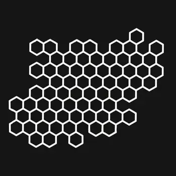 Motoros Matrica Kreatív Honeycomb Test Dekorációs Matrica, Autó Javítást Kreatív Test Matricák Auto Külső Tartozékok