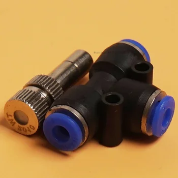 6mm Pneumatikus Gyors Csatlakozó Alacsony nyomású Spray Hűtési Rendszer Párásítás Sprinkler Táj Spray