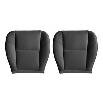 2X Autó Elülső Vezető Oldalán PU Bőr Üléspárna Alsó Ülés Fedezni Cadillac Escalade 2007-2014 Fekete