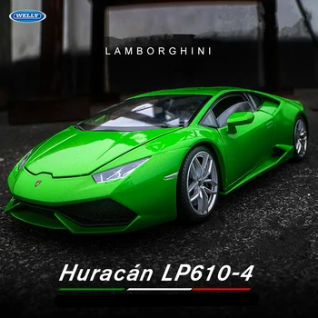 NAGGYON 1:24 Lamborghini Huracan LP610-4 Alufelni Versenyautó Modell Diecasts Fém Játék, Sport, Autó Modell, Magas Szimuláció Gyermek Ajándék