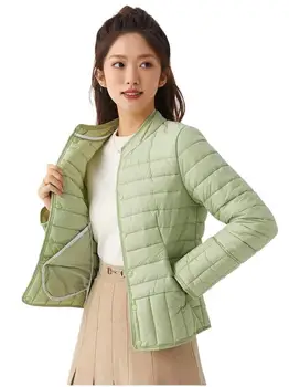 A nők Zubbonyok Téli Kabát Le Pamut Kabát, Meleg koreai Alkalmi Könnyű egyszínű Kabátot 2023 Új Őszi Kabát Outwear 4XL