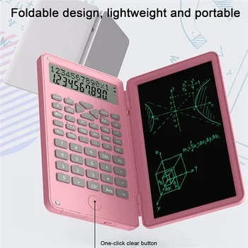 Tudományos Számológépek, 12 Számjegyű LCD Kijelző Törölhető Írás Tabletta Összecsukható Otthoni Iskola Találkozó Tanulni B