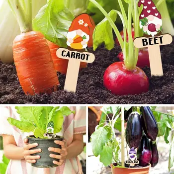 15Pcs Vicces Növény Markerek Újrafelhasználható Kompakt Méret T-Típusú Imádnivaló Gnome Cserepes Növények, Fa Címkék Kerti Kiegészítők