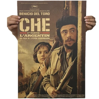 51*35CM Che Guevara Film Poszter, Retro nátronpapír Posztert, Festményt, Régi Fali Dekoráció, Egyetlen Festmény, Papír