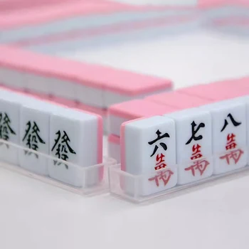 Forró Mahjong meghatározott 24mm Magas Minőségű Mahjong Játékok Otthon Játékok 144pcs mahjong csempe Kínai Vicces Családi Asztal társasjáték mj75