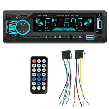 4-Csatornás 60W Bluetooth autórádió Autós MP3 Lejátszó Fekete Plug-In U Lemez autórádió Autó