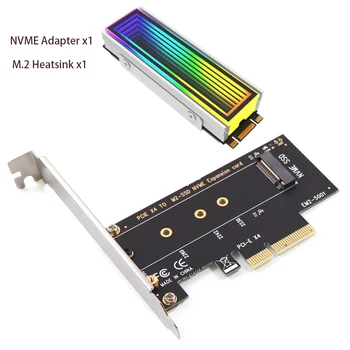 M. 2 NVME PCIE M2 Adapter LED NVME SSD M2-es PCIE X4 bővítőkártyát a Számítógép Adapter Alumínium Hűtőborda