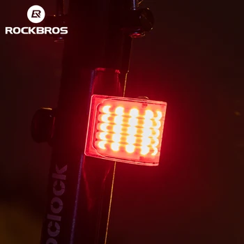 ROCKBROS hivatalos 5 Módok Hátsó Lámpa USB Akkumulátor, Vízálló Figyelmeztetés Fényszóró MTB Kerékpár Lámpa Hordozható Tartozékok